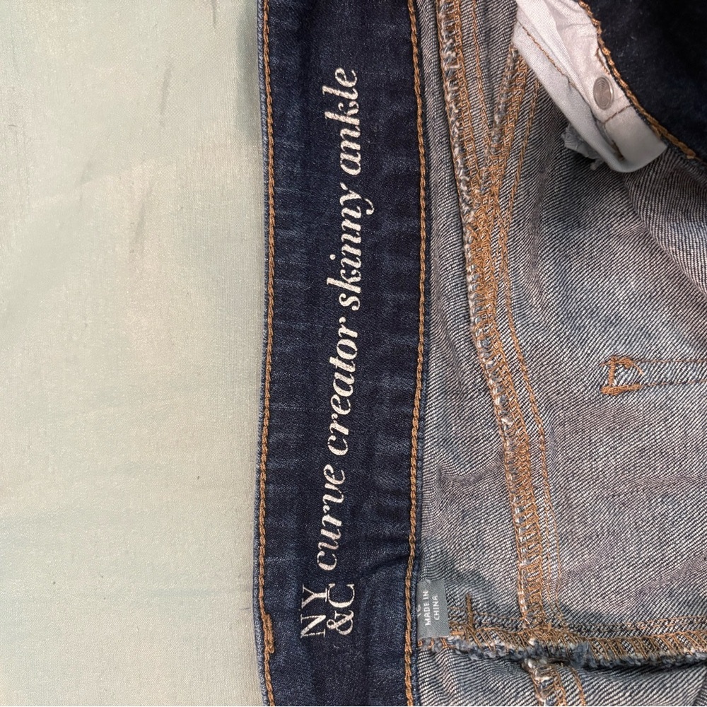 New York & Company Curve creator skinny ankle jeans